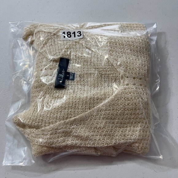 Lulus Women’s Small Cream Knit Layered Semi Sheer Sweater Long Sleeve - Picture 10 of 10